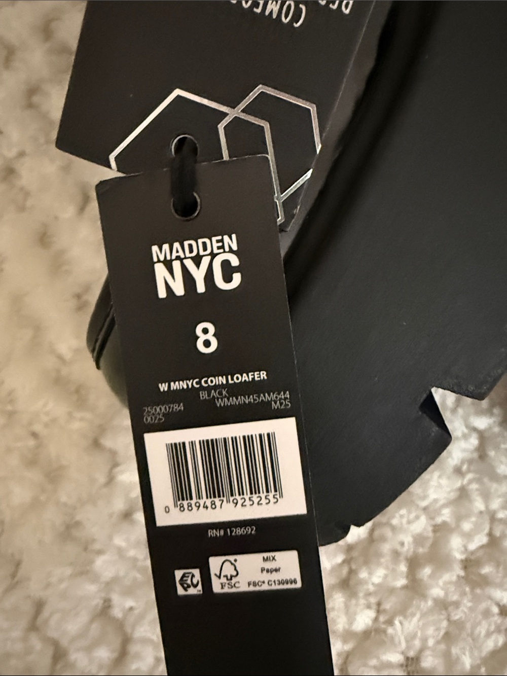 NWT Women’s 8 Madden New York City Lug Sole Coin Black Patent Loafer Cottagecore - Picture 5 of 12